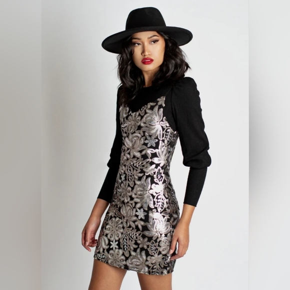 Joyfolie Dresses & Skirts - MiaJoy Sequined VESPER DRESS XS
